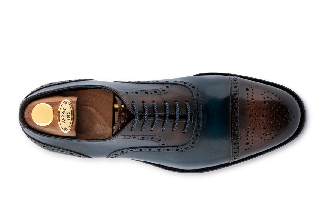 Cuero sombreado francés francés con detalles brogue