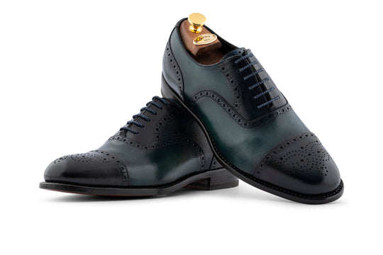 Cuero sombreado francés francés con detalles brogue