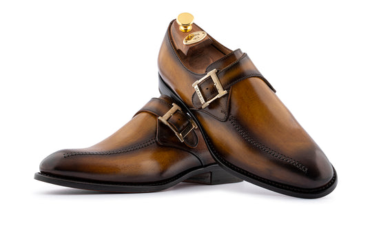 Monofbbbia en cuir peint à la main avec couture à la main