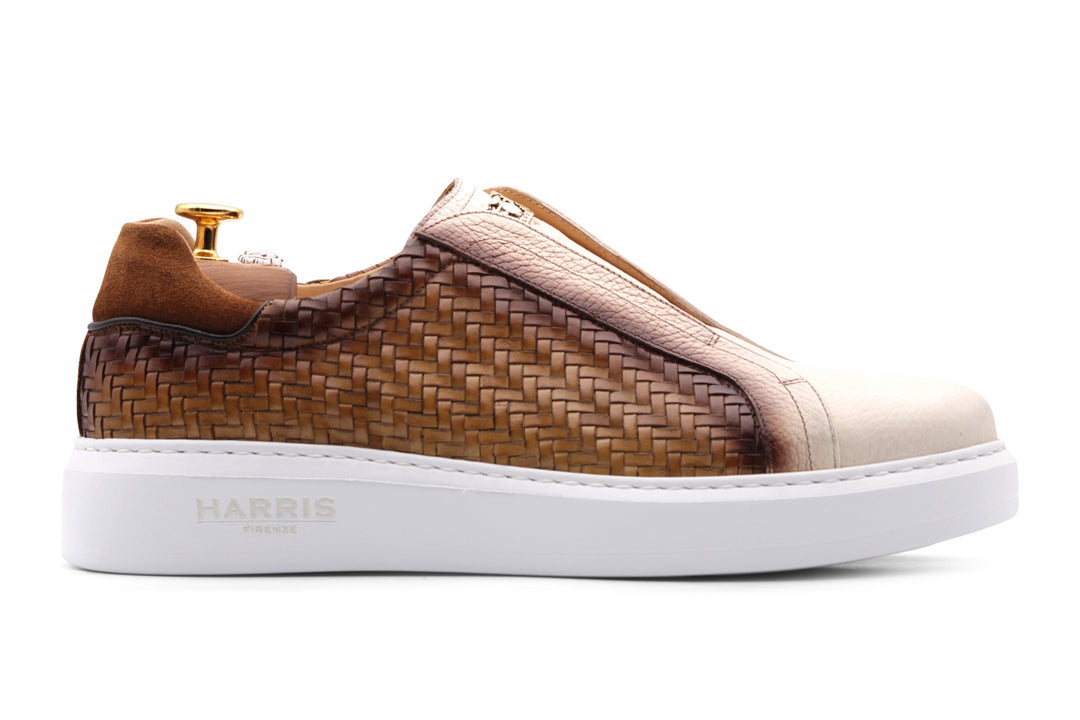 Briefs de la fourchette en cuir entrelacé