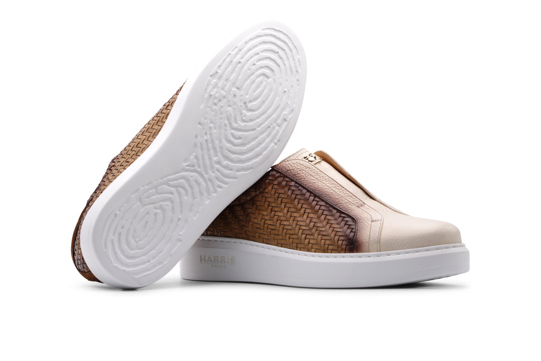 Briefs de la fourchette en cuir entrelacé