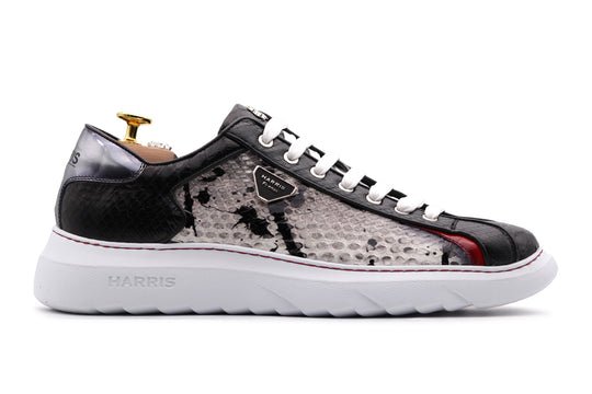 Sneaker en cuir fin noir