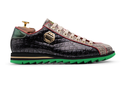 Sneakers dettagli in pelle pregiata