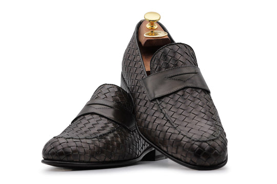 Loafer aus geflochtenem Leder