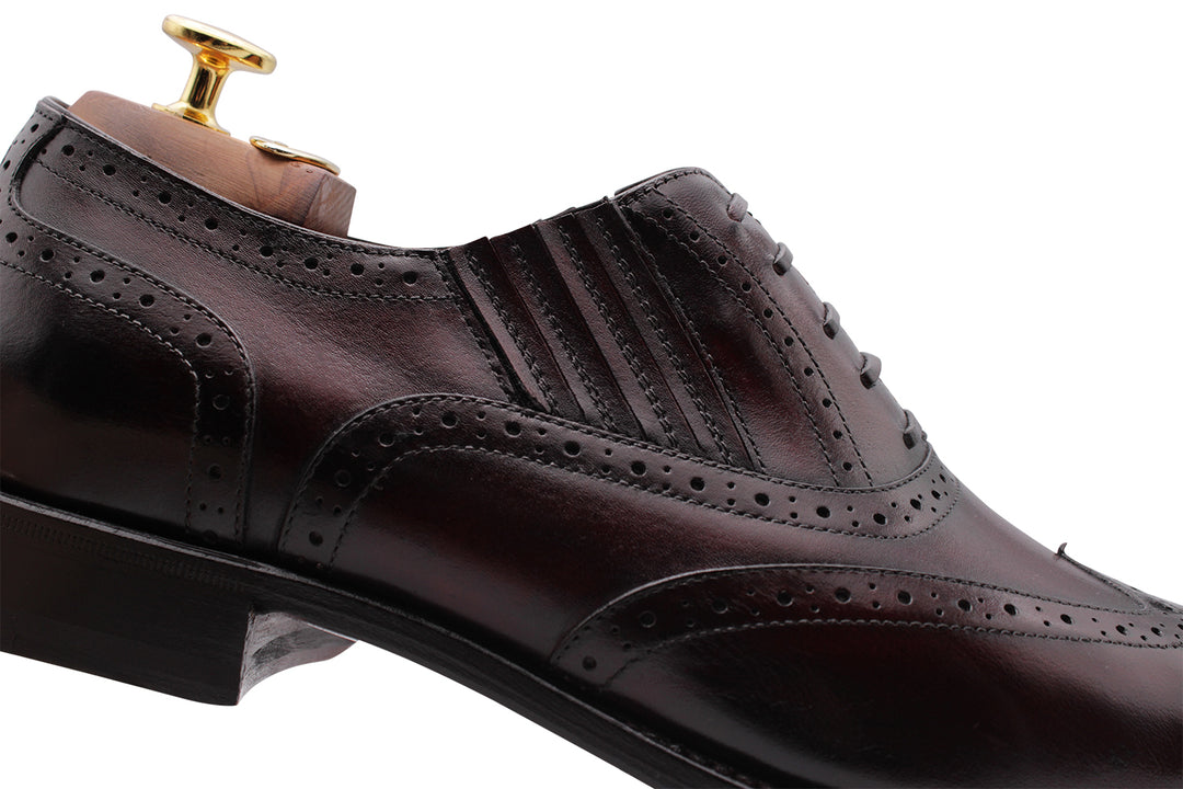 Slip-On Oxford with Brogue Detailing