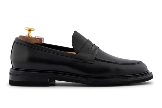 Mocassino in pelle pieno fiore