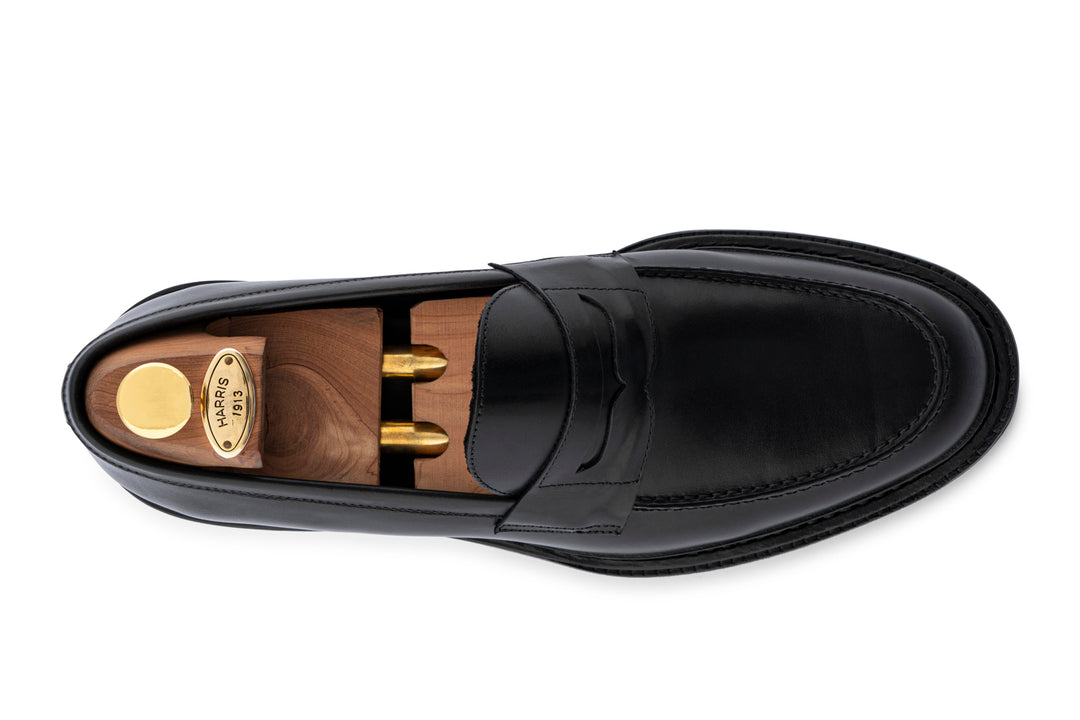 Mocassino in pelle pieno fiore