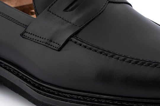 Mocassino in pelle pieno fiore