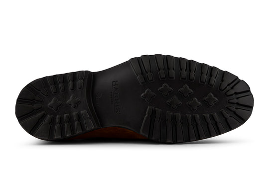 Suede lace-up with hand stitching