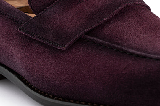 Mocasín de ante sombreado a mano