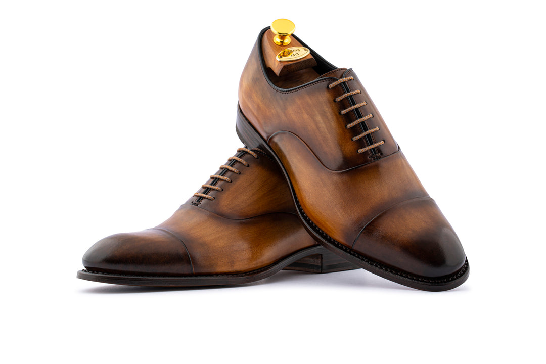 Hand-painted leather brogues