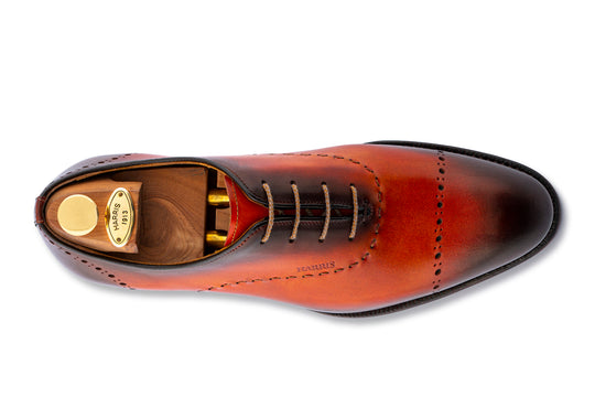 Hand-painted brogues with hand stitching