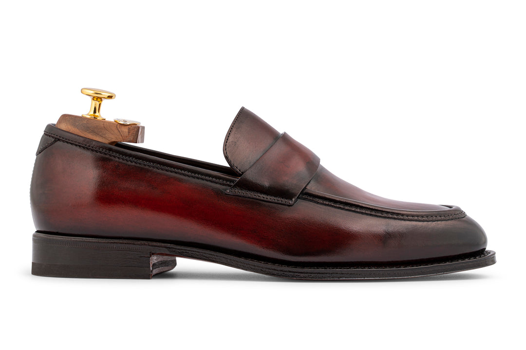 Hand-painted leather loafer