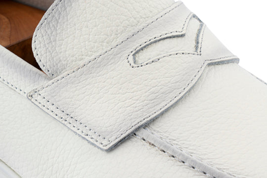 Mocassino in pelle morbida effetto alce e suola in gomma