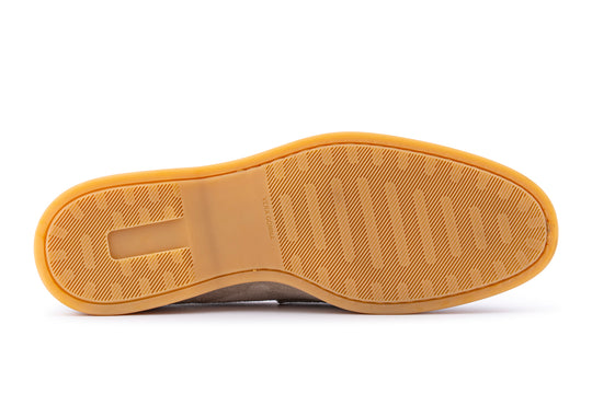Mocassino in suede e suola in gomma