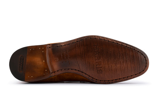 Mocassino in suede con pon pon