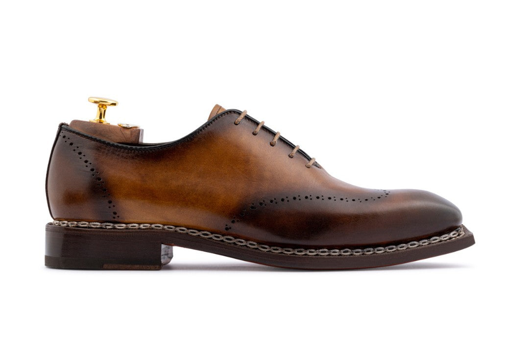 Handbemalte Leder-Oxfords