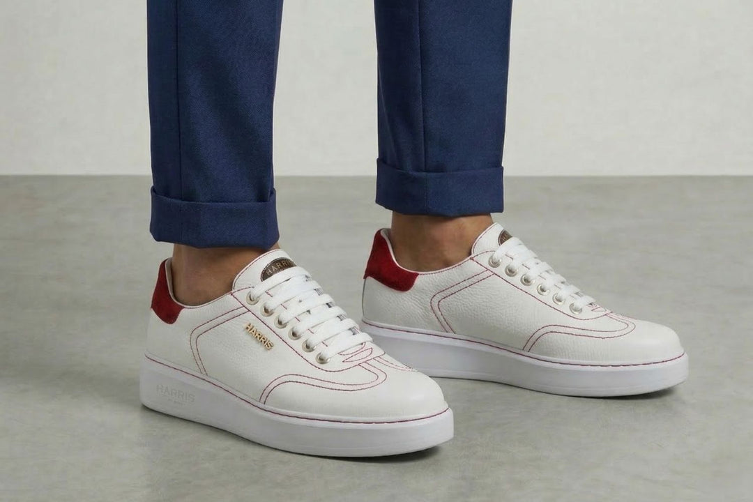 Sneakers comfort con dettagli in suede