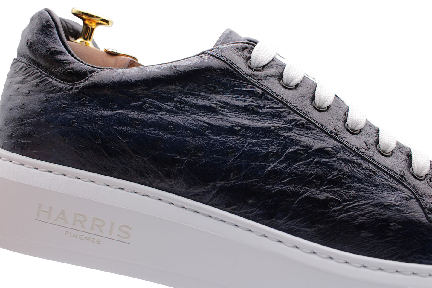 Ostrich leather sneakers