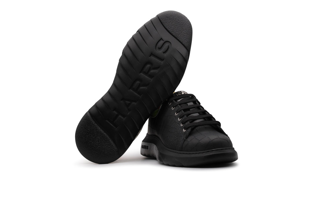 Sneakers stampata effetto coccodrillo