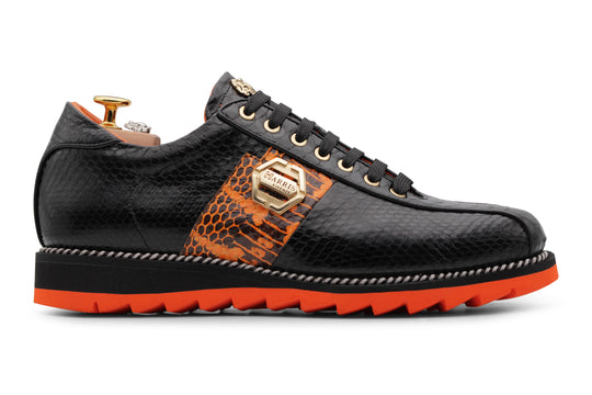 Sneakers in pelle pregiata