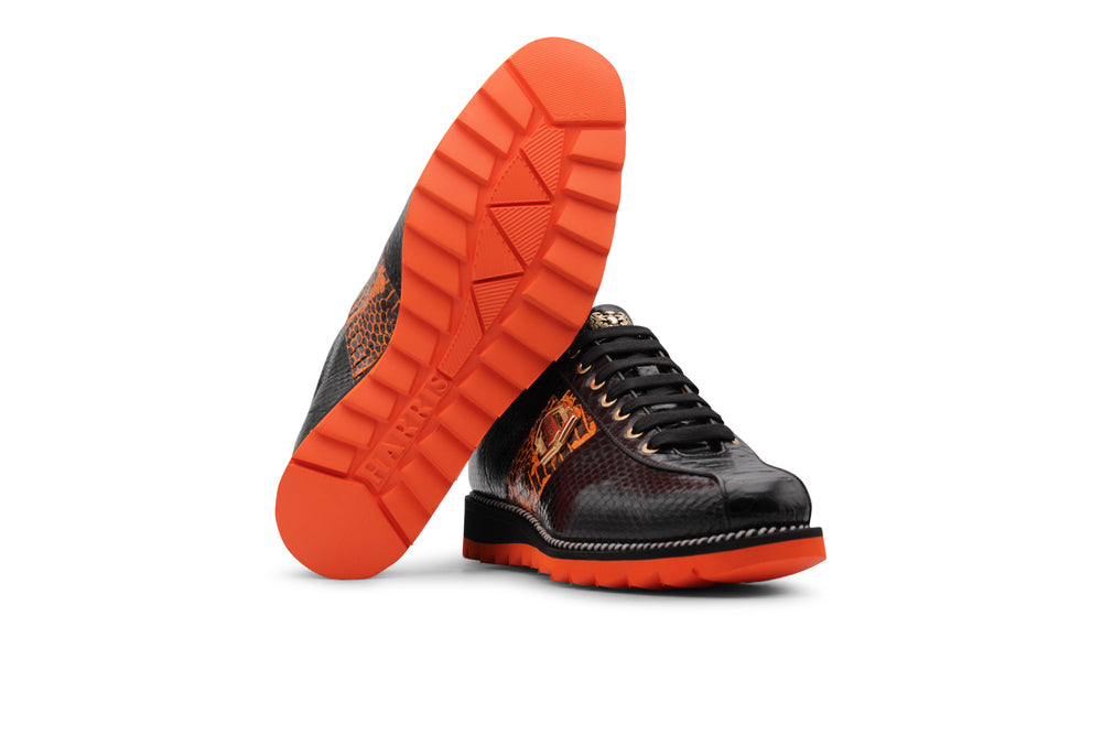 Sneakers in pelle pregiata