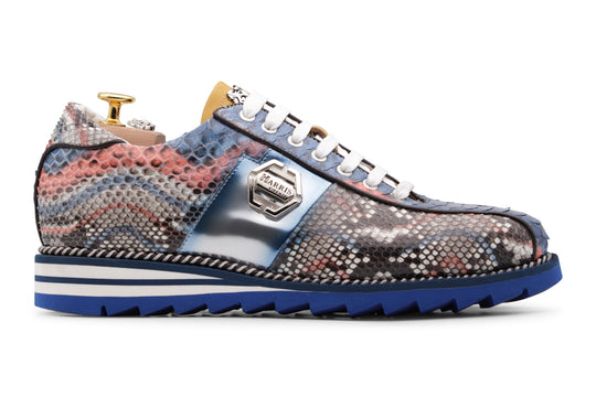 Sneakers with precious leather details