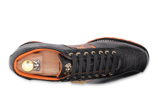 Sneakers in pelle pregiata