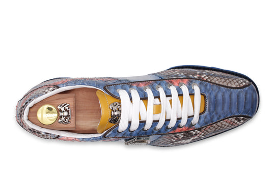 Sneakers with precious leather details