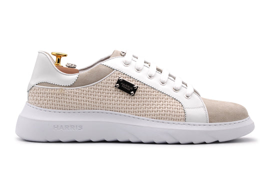Zapatillas de deporte con gamuza con detalles perforados
