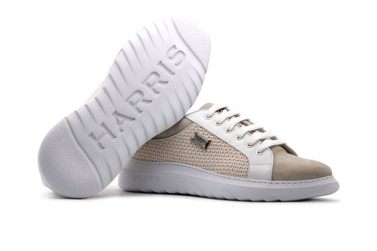 Zapatillas de deporte con gamuza con detalles perforados