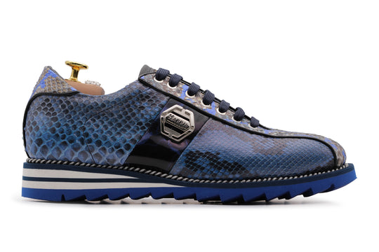Sneaker in pelle pregiata