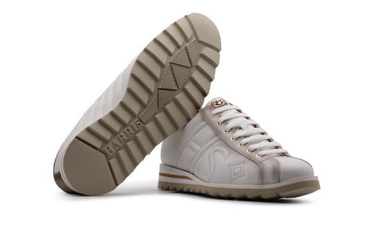 Sneaker in pelle con dettagli sfumati