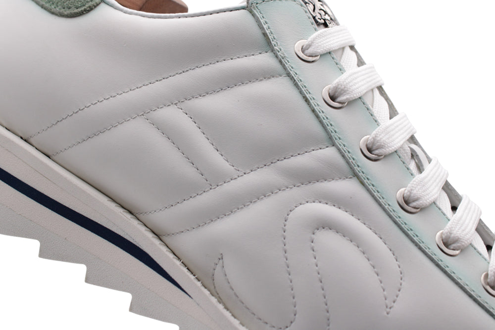 Sneakers in pelle con dettagli sfumati