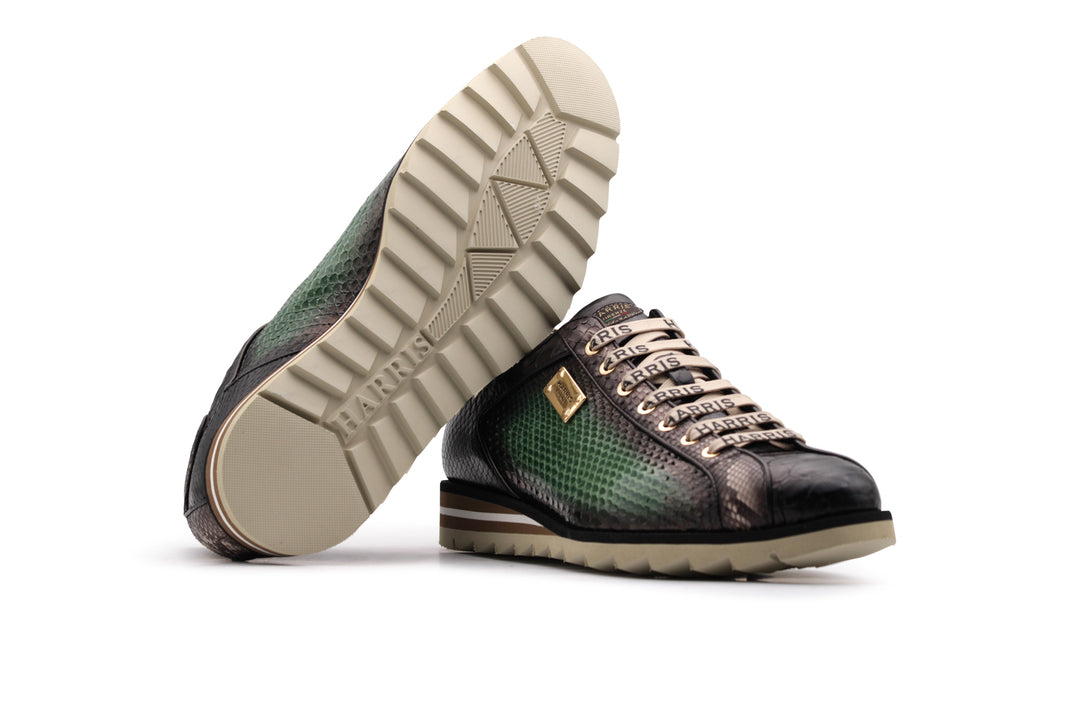 Sneaker in pelle pregiata