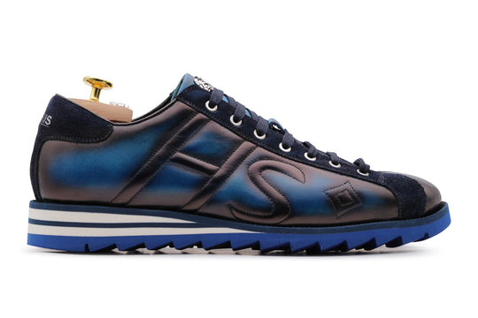 Sneakers in pelle dipinta a mano