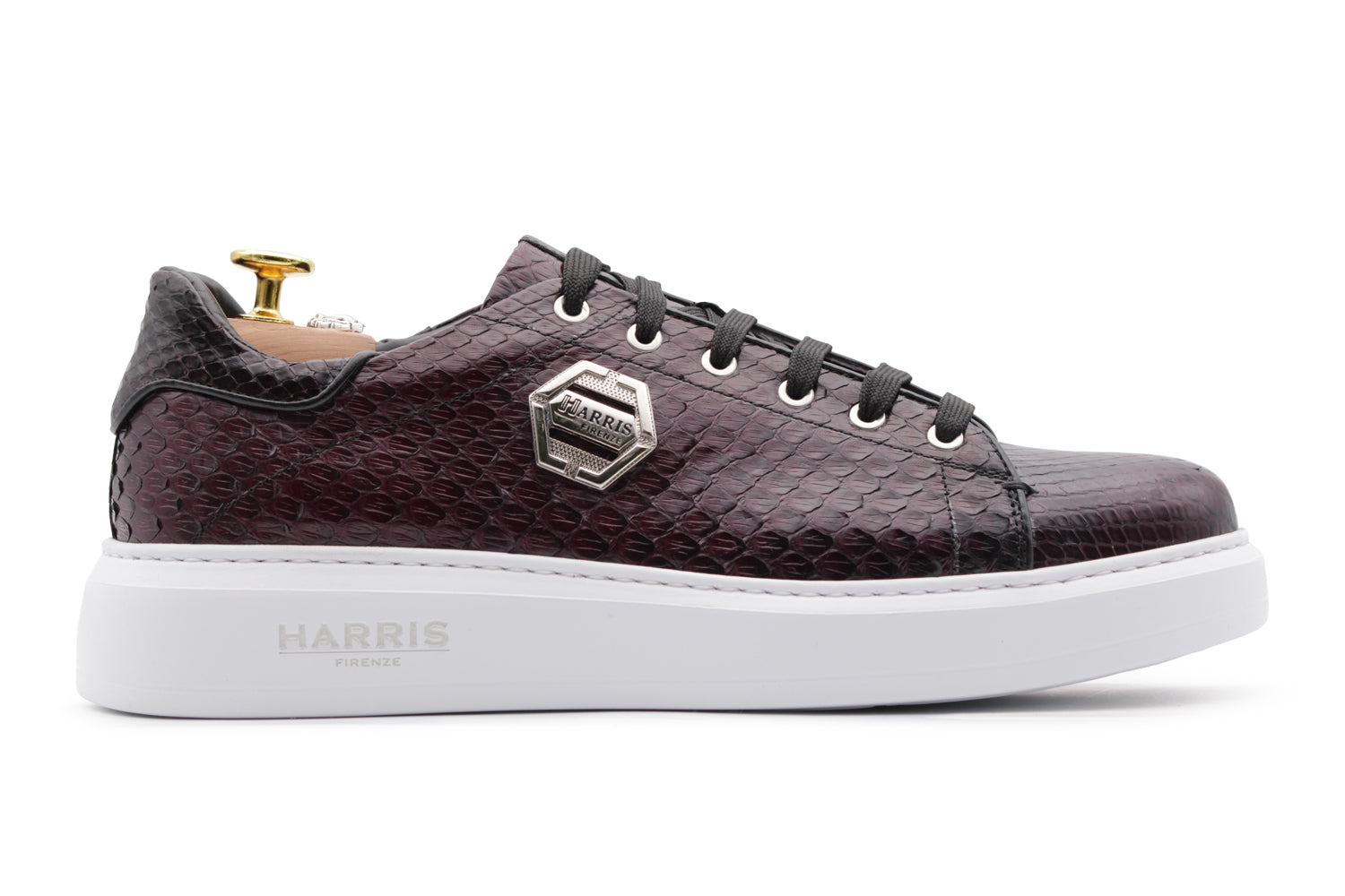 Python Burgundy Burgundy python leather sneakers – Harris Shoes 1913