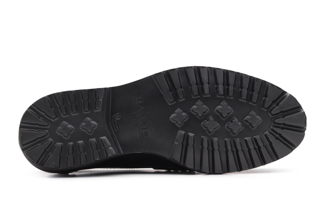 Brushed leather moccasin