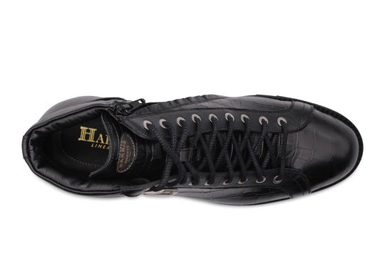 Botín de piel efecto cocodrilo