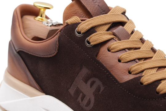 Sneakers in pelle e suede