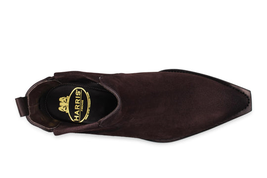 Bottine texane en daim Testa di Moro nuancé