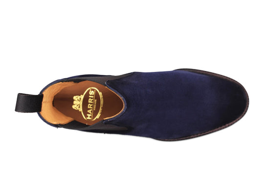 Bottine en daim Bleu avec élastique