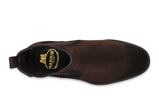 Bottine en daim Testa di Moro avec élastique