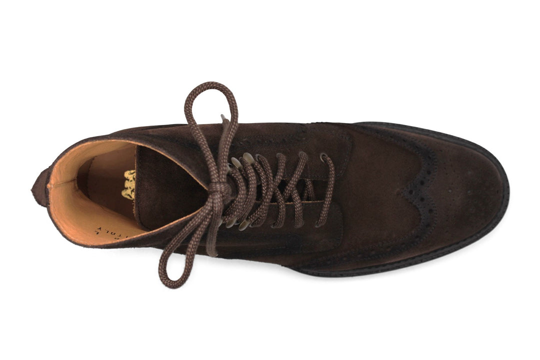 Botín de ante Testa di Moro con detalles brogue