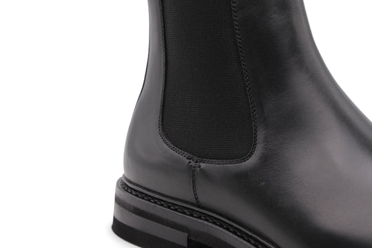 Polacchino liscio con elastico e suola in gomma