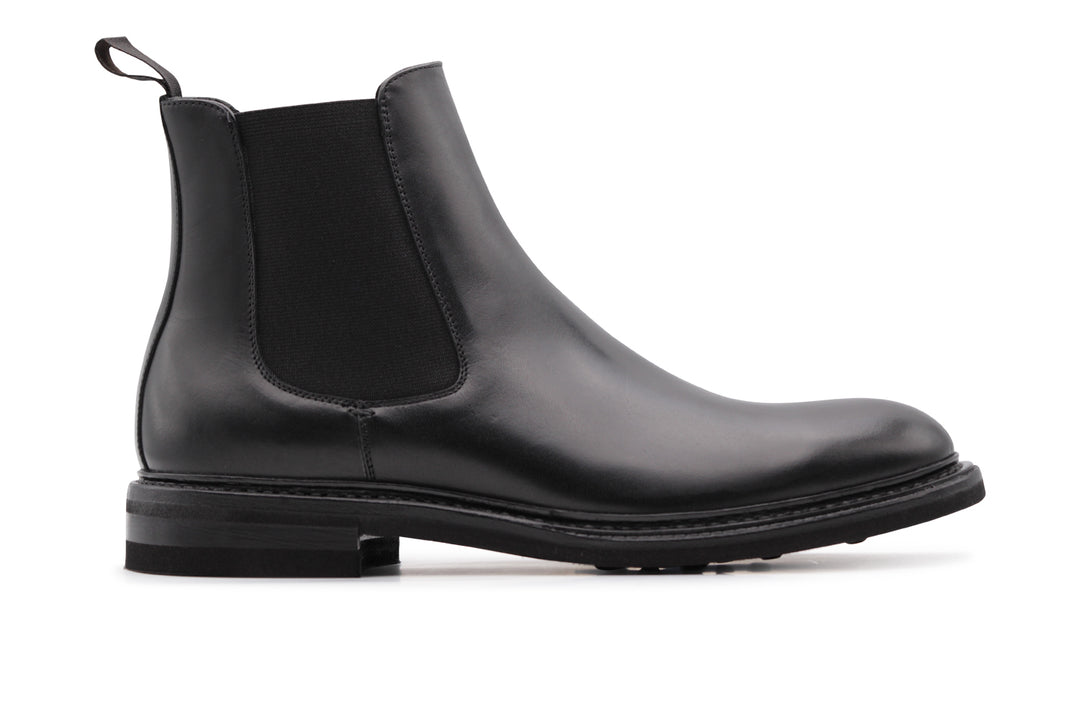 Polacchino liscio con elastico e suola in gomma