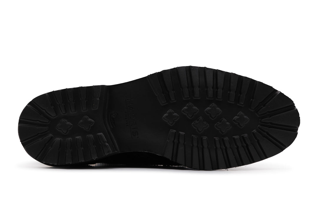 Derby in pelle spazzolata e suola in gomma