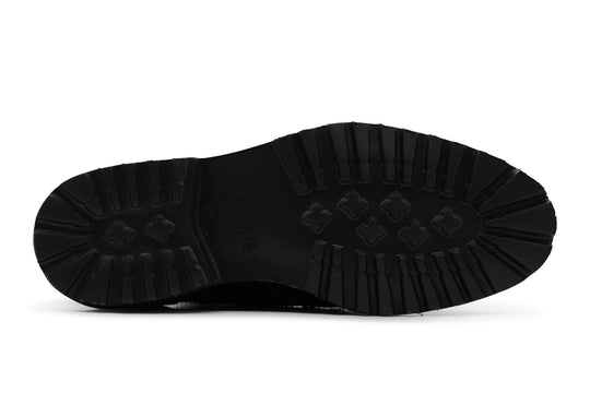 Derby in pelle spazzolata e suola in gomma