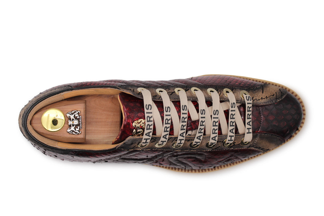 Baskets en cuir python