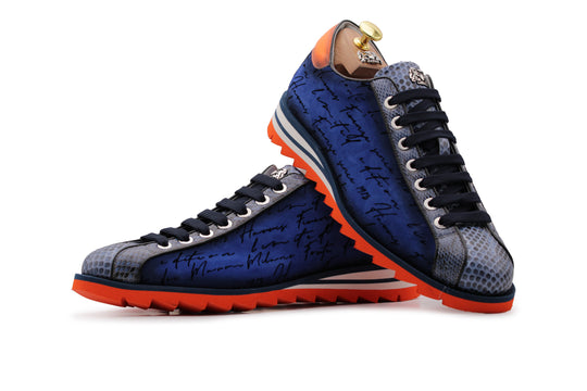 Zapatillas deportivas de ante escritor y pitón